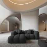 Strukturstoff L-Form Studio Sofa Valora