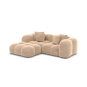 Samtstoff L-Form Studio Sofa Valora