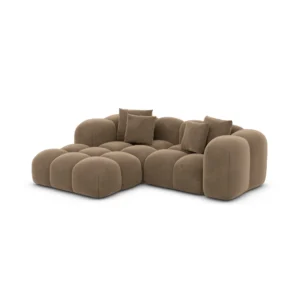 Samtstoff L-Form Studio Sofa Valora