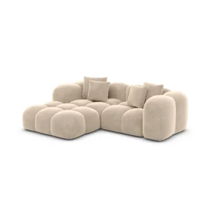 Samtstoff L-Form Studio Sofa Valora