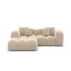 Samtstoff L-Form Studio Sofa Valora