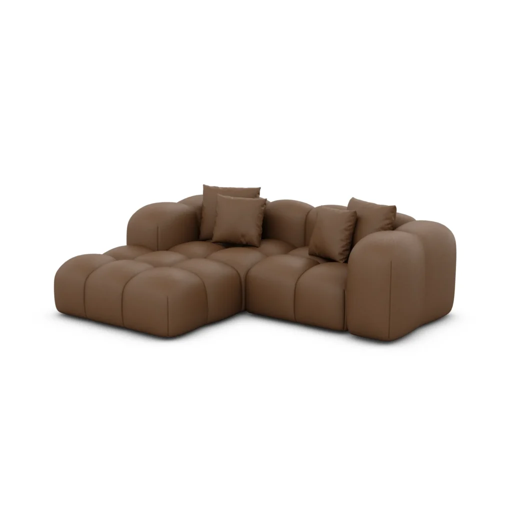 Echtleder L-Form Studio Sofa Valora