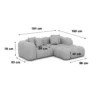Bouclé L-Form Studio Sofa Valora