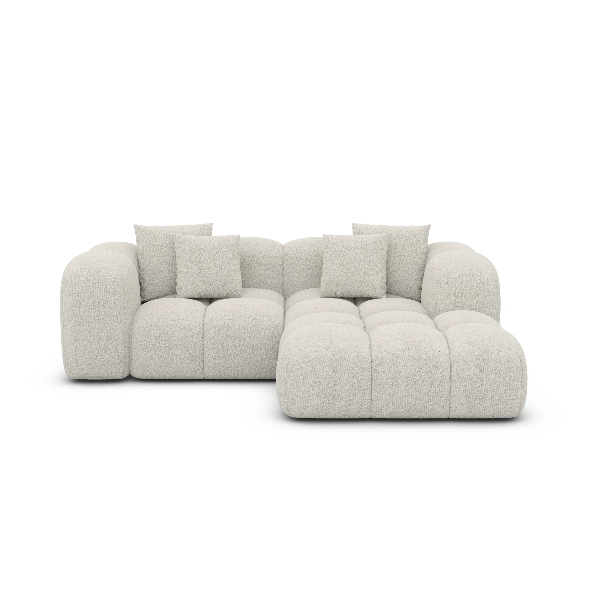 Bouclé L-Form Studio Sofa Valora
