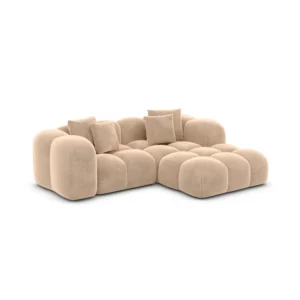 Samtstoff L-Form Studio Sofa Valora