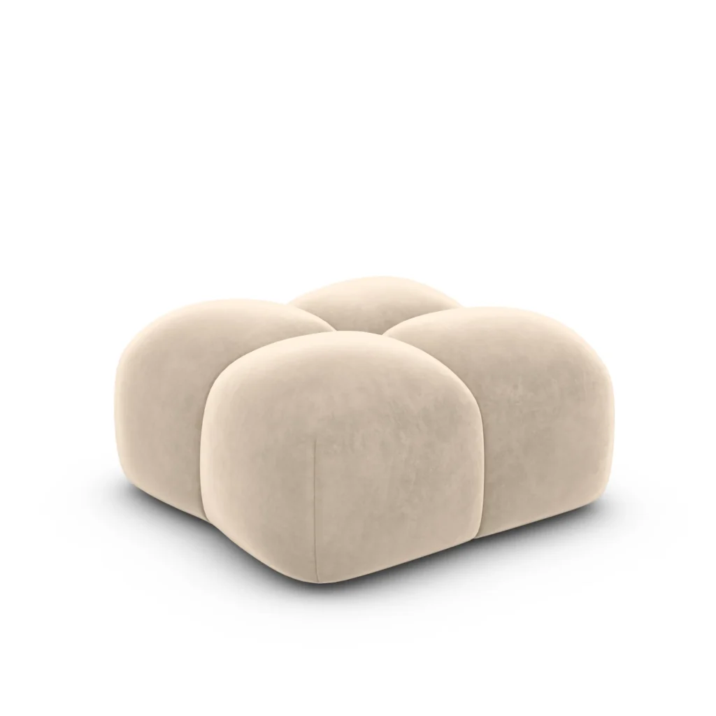 Samtstoff Pouf Valora