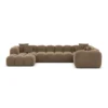 Samtstoff U-Form XL Wohnlandschaft Valora