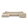 Samtstoff U-Form XL Wohnlandschaft Valora