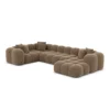 Samtstoff U-Form XL Wohnlandschaft Valora