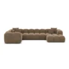 Samtstoff U-Form XL Wohnlandschaft Valora