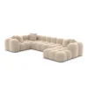 Samtstoff U-Form XL Wohnlandschaft Valora