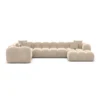 Samtstoff U-Form XL Wohnlandschaft Valora