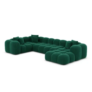 Samtstoff U-Form XL Wohnlandschaft Valora