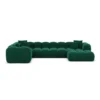 Samtstoff U-Form XL Wohnlandschaft Valora