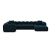 Samtstoff U-Form XL Wohnlandschaft Valora
