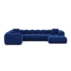 Samtstoff U-Form XL Wohnlandschaft Valora