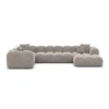 Samtstoff U-Form XL Wohnlandschaft Valora