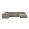 Samtstoff U-Form XL Wohnlandschaft Valora