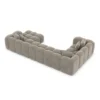 Samtstoff U-Form XL Wohnlandschaft Valora