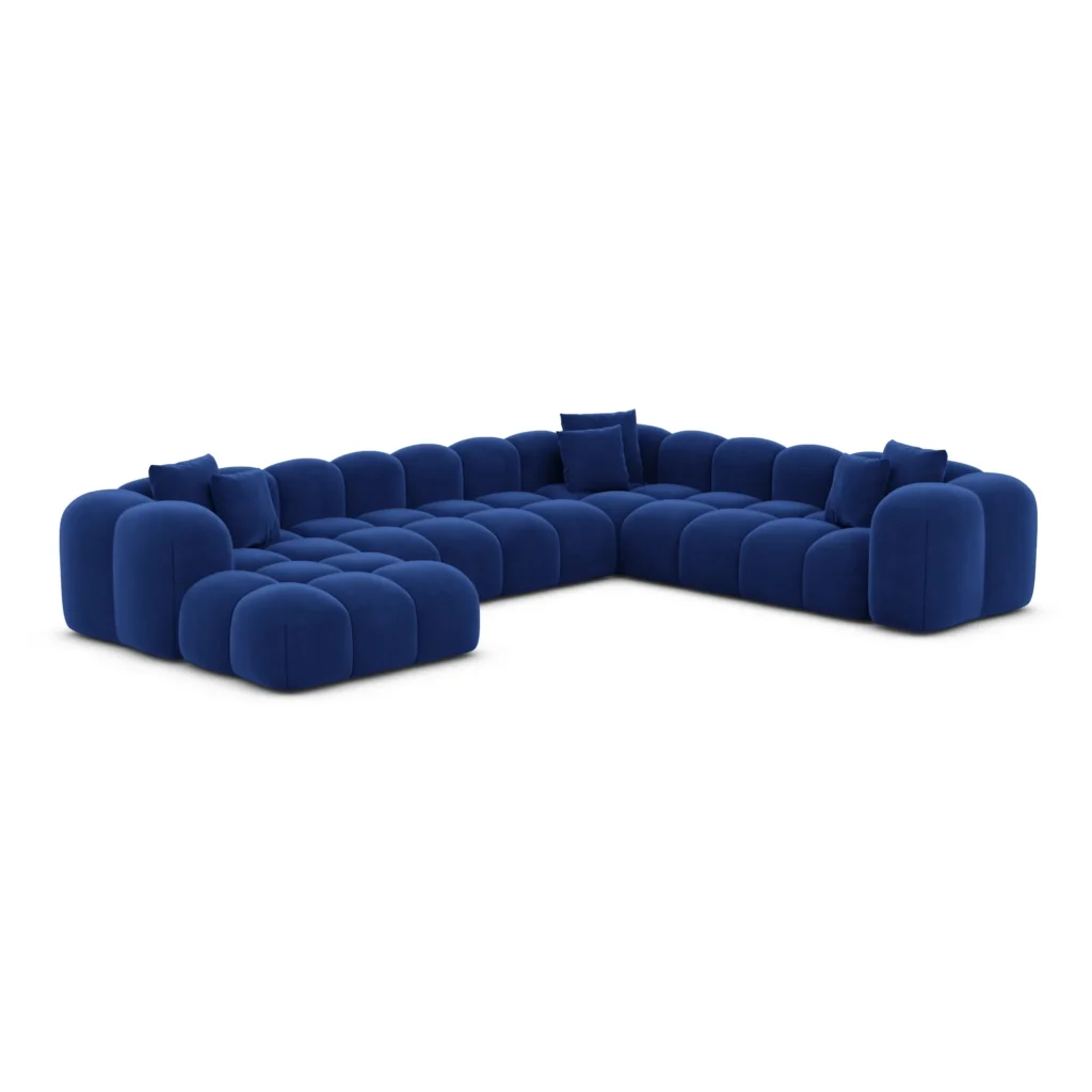 Samtstoff U-Form XXL Wohnlandschaft Valora