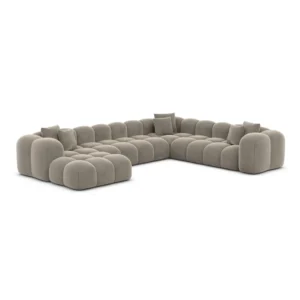Samtstoff U-Form XXL Wohnlandschaft Valora