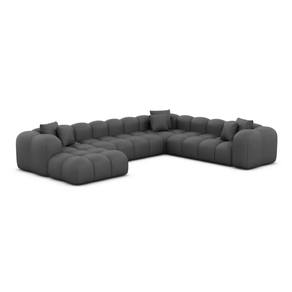 Echtleder U-Form XXL Wohnlandschaft Valora