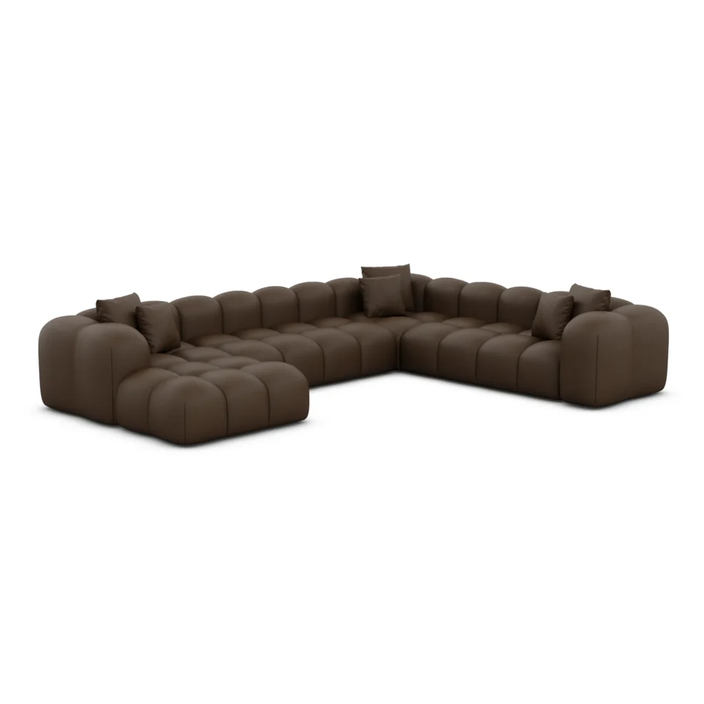 Kunstleder U-Form XXL Wohnlandschaft Valora