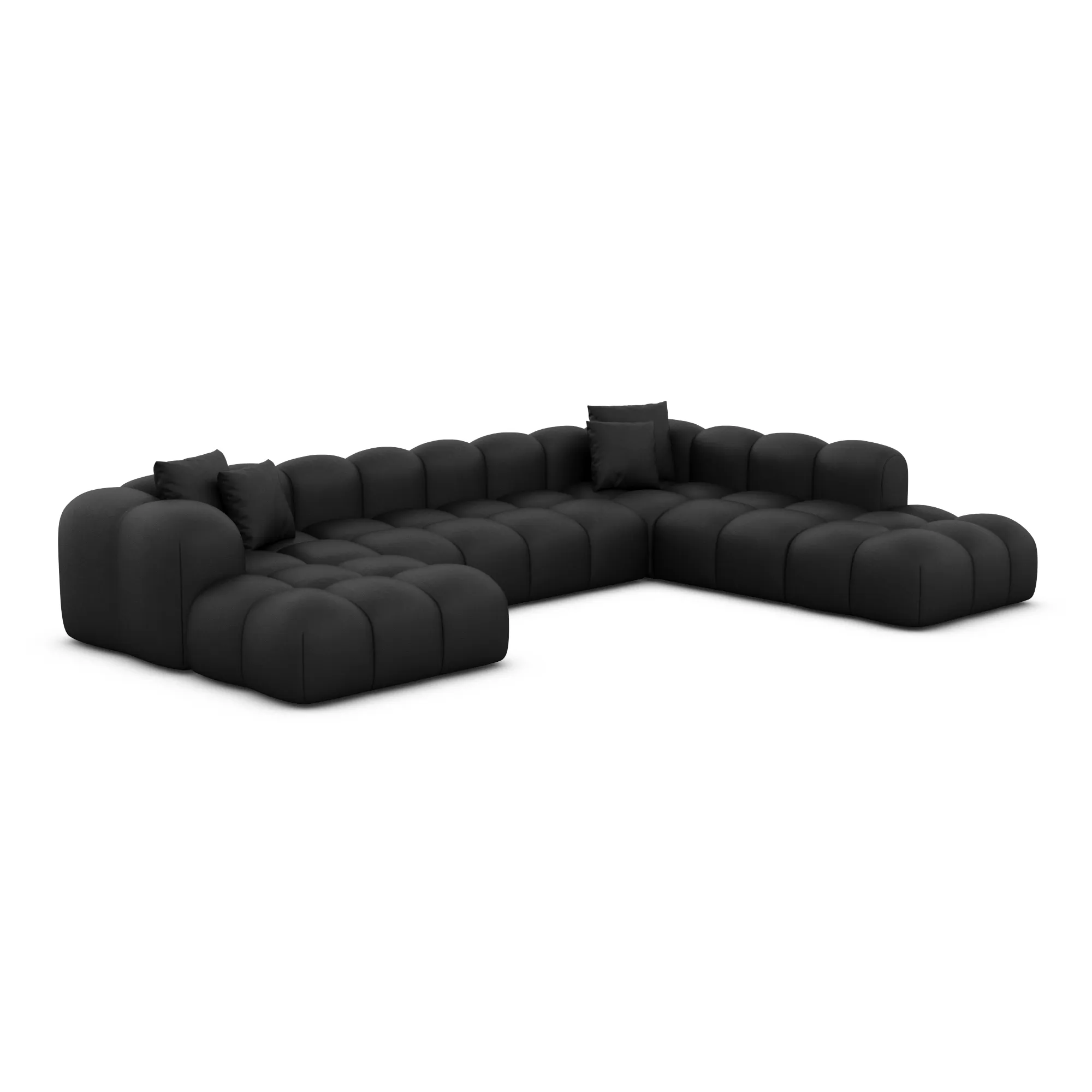 Echtleder U-Form XXL Lounge Wohnlandschaft Valora