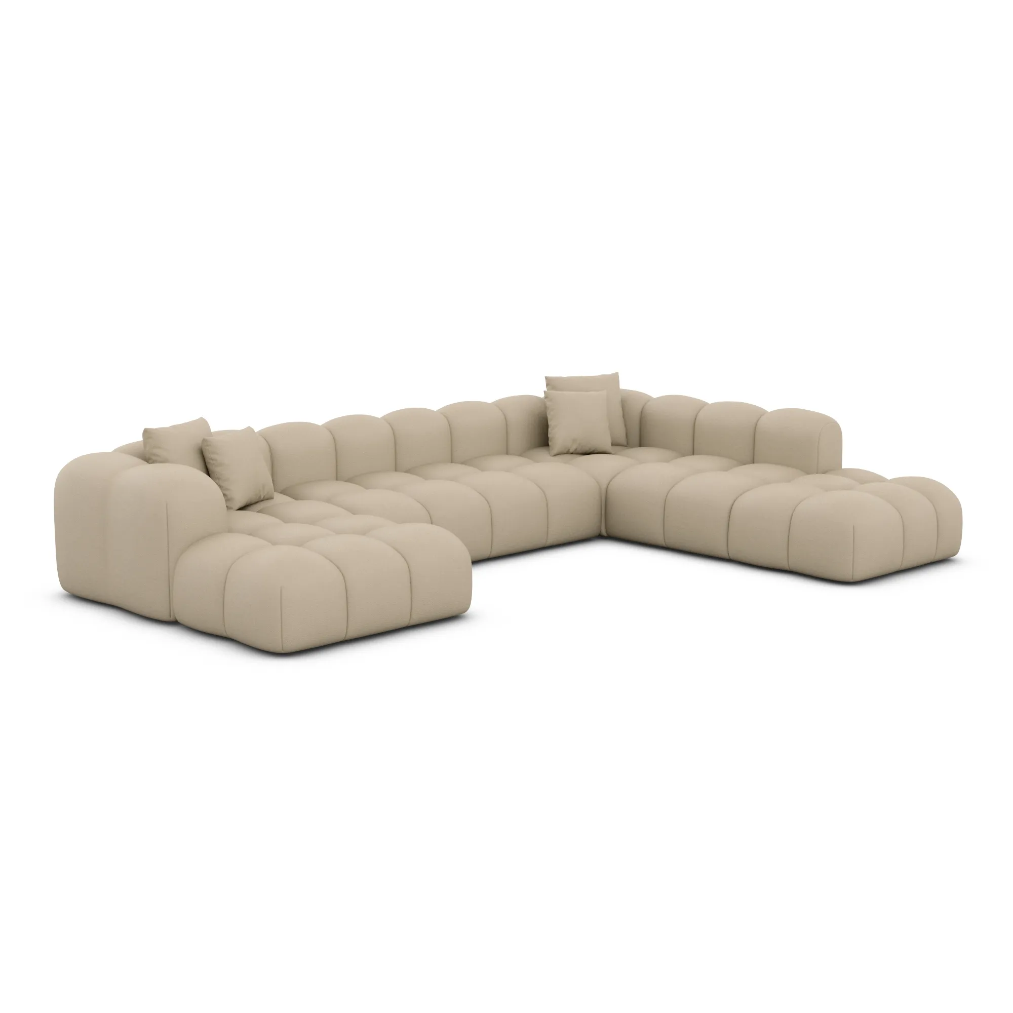 Kunstleder U-Form XXL Lounge Wohnlandschaft Valora