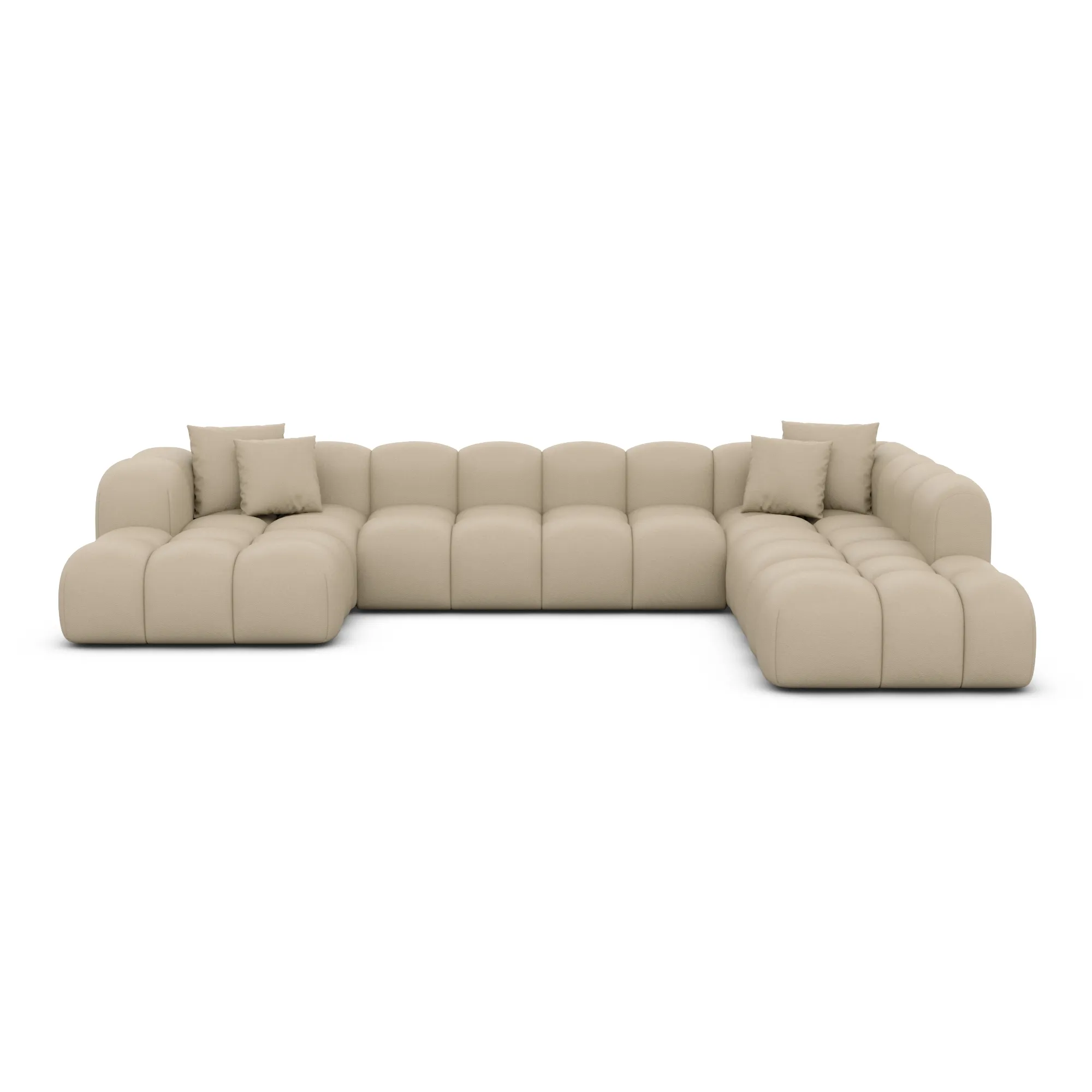 Kunstleder U-Form XXL Lounge Wohnlandschaft Valora