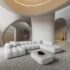 Kunstleder U-Form XXL Lounge Wohnlandschaft Valora