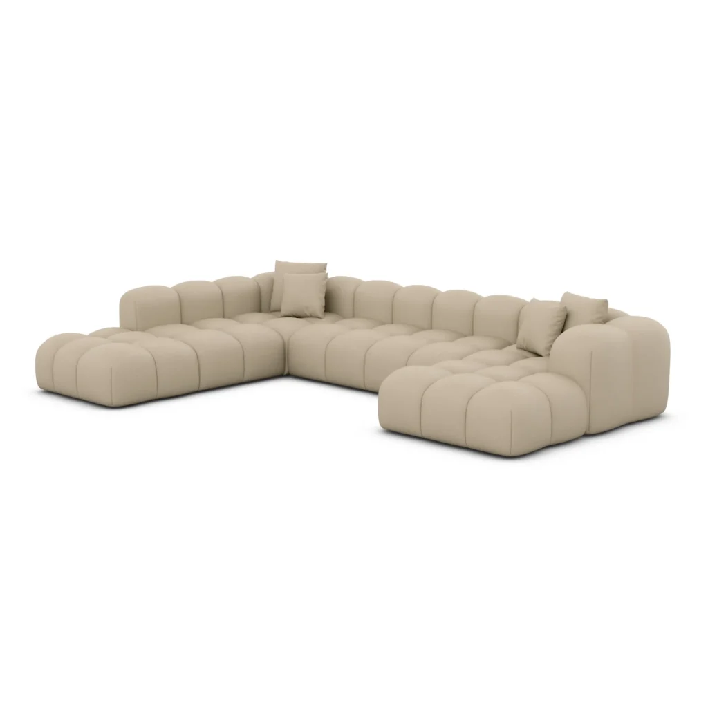 Echtleder U-Form XXL Lounge Wohnlandschaft Valora