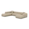 Kunstleder U-Form XXL Lounge Wohnlandschaft Valora