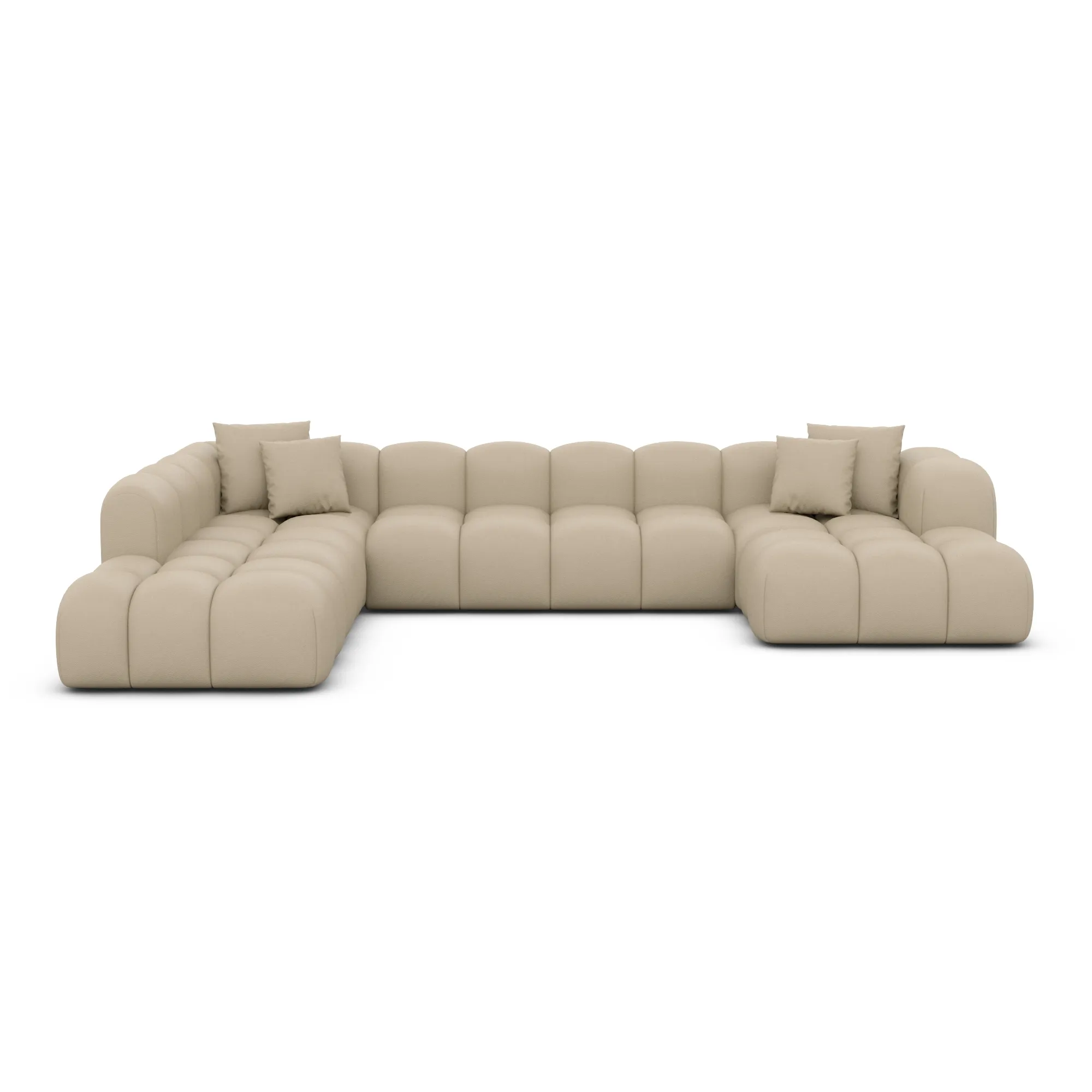 Kunstleder U-Form XXL Lounge Wohnlandschaft Valora