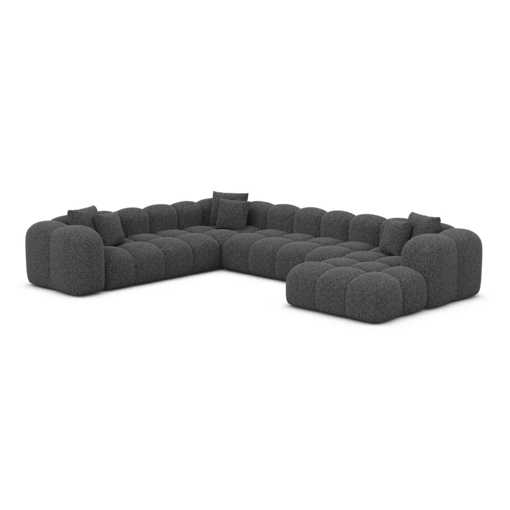Bouclé U-Form XXL Wohnlandschaft Valora