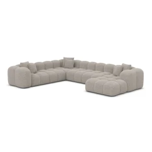 Bouclé U-Form XXL Wohnlandschaft Valora