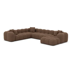 Strukturstoff U-Form XXL Wohnlandschaft Valora