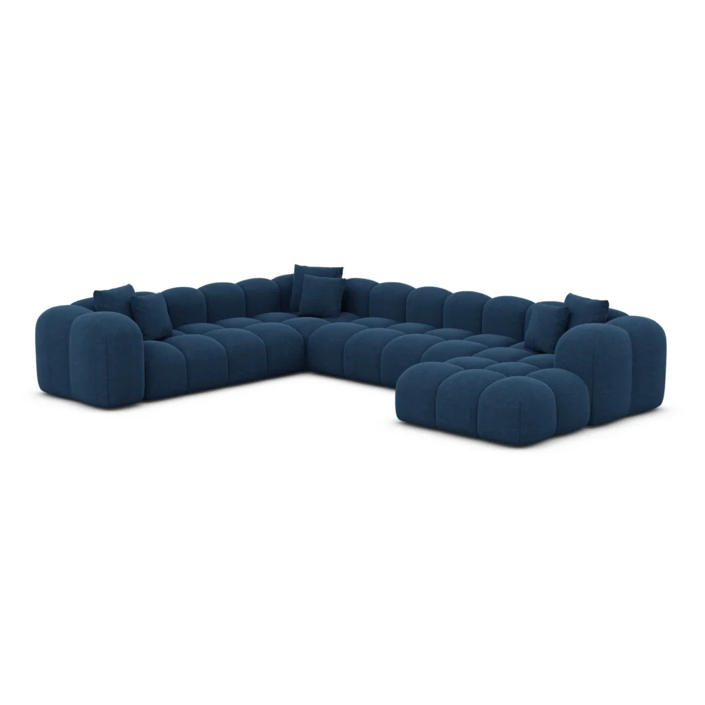 Strukturstoff U-Form XXL Wohnlandschaft Valora