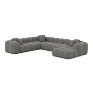 Strukturstoff U-Form XXL Wohnlandschaft Valora