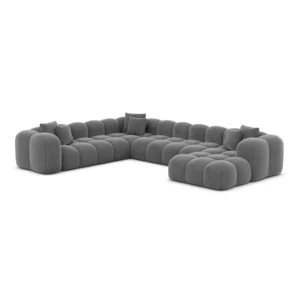 Samtstoff U-Form XXL Wohnlandschaft Valora