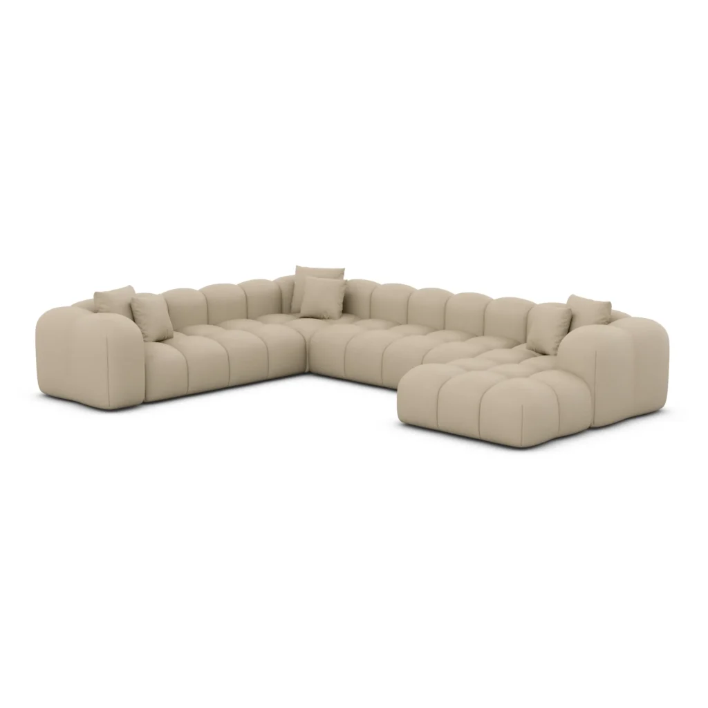 Kunstleder U-Form XXL Wohnlandschaft Valora